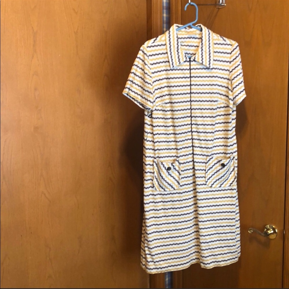 White striped Vintage Dress